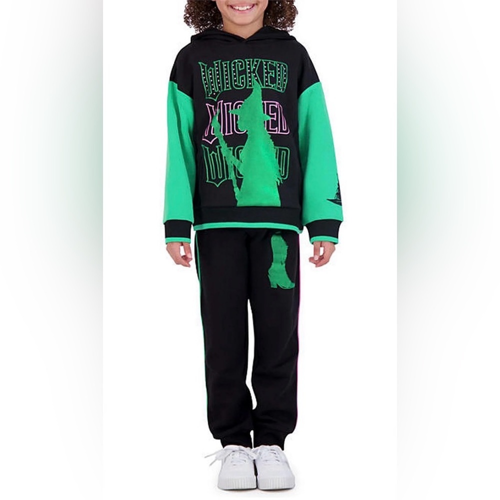 Wicked Black Hoodie Jogger Sweatpants Set size L (10/12)